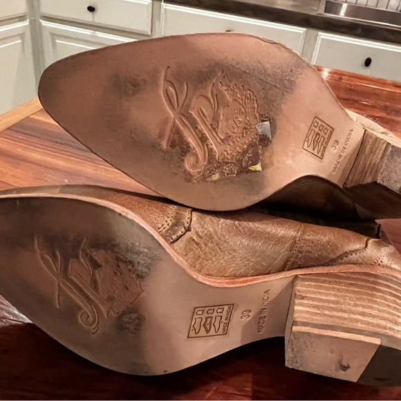 NWOB Distressed tan Frontier Free People Booties - Picture 10 of 10